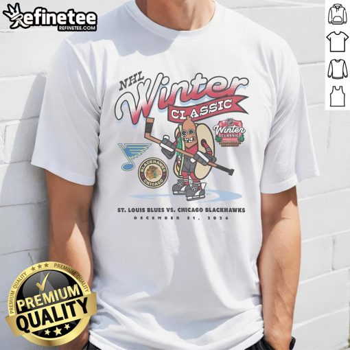 Alt Text: Top NHL Winter Classic Dueling Event Regional T-Shirt featuring vibrant graphics and team logos for hockey fans.
