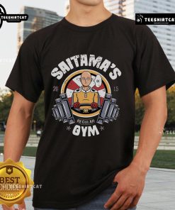 Top One Punch Man Saitama's Regular Gym T-Shirt featuring a bold design, perfect for anime fans and gym enthusiasts.
