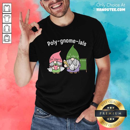 Top Poly-Gnome-Ials Math Teacher T-Shirt