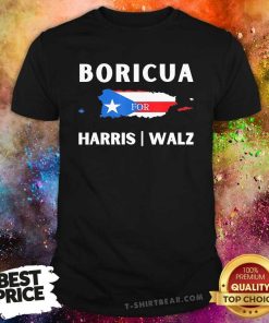 Top Puerto Ricans Harris 2024 Boricua For Harris Waltz Map Flag T-Shirt