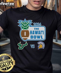 2024 Hawaii Bowl T-Shirt featuring South Florida Bulls vs San Jose Spartans design, perfect for game day supporters.