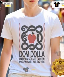 Official Dom Dolla T-shirt for March 7, 2025, event at Madison Square Garden, New York, featuring vibrant design.