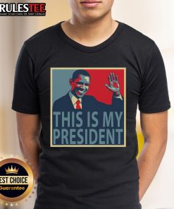 Awesome Barack Obama Is My President T-Shirt featuring bold text design and vibrant colors celebrating Obamas legacy.