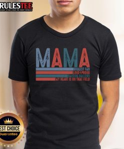 Awesome Baseball Mama Biggest Fan T-Shirt in vibrant colors, perfect for proud baseball moms showing team spirit.