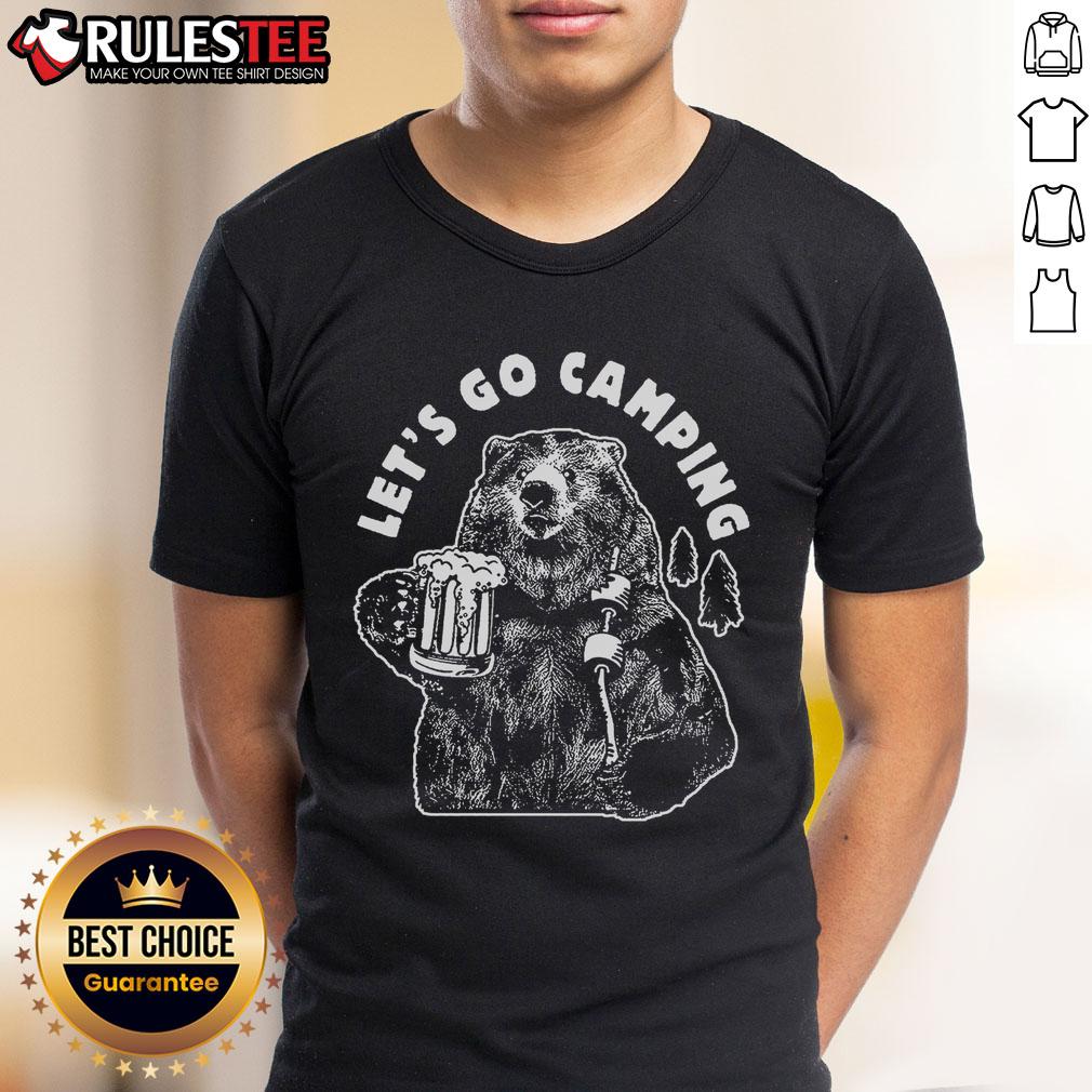 Awesome Bear Let'S Go Camping T Shirt Awesome Bear Let's Go Camping T-Shirt featuring a cute bear graphic, perfect for outdoor enthusiasts and camping lovers.
