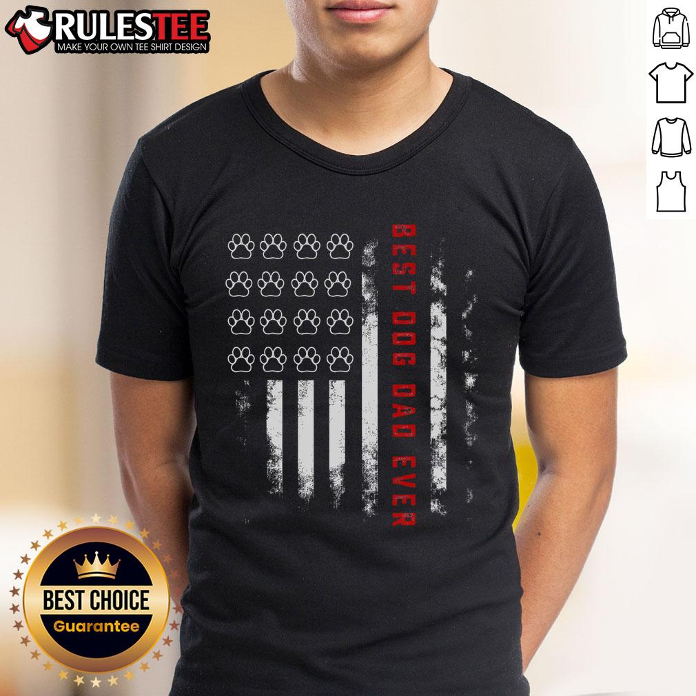 Awesome Best Dog Dad Ever American Flag Dog Best Father T Shirt Awesome Best Dog Dad Ever T-Shirt featuring an American Flag design, perfect for proud dog fathers celebrating their love.