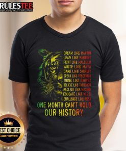 Awesome Black History Month T-Shirt featuring 'Dream Like Martin' design, celebrating Black history and culture.