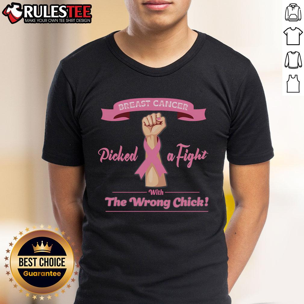 Awesome Breast Cancer Picked The Wrong Chick T Shirt Awesome Breast Cancer Picked The Wrong Chick T-Shirt featuring a bold graphic design for breast cancer awareness.
