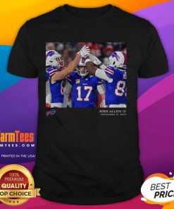 Awesome Buffalo Bills Josh Allen black NFL flash features Week 11 t-shirt showcasing team spirit and player pride.