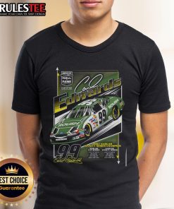 Awesome Carl Edwards Checkered Flag NASCAR T-Shirt celebrating 2025 Hall of Fame Inductee with vibrant graphics.