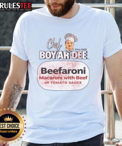 Awesome Chef Boyardee Beefaroni Since 1928 T-Shirt featuring a vintage design celebrating the iconic pasta dish.