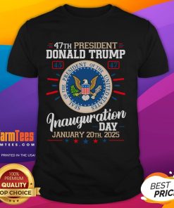 Awesome Donald Trump Inauguration Day 2025 t-shirt featuring the 47th President and an eagle design.