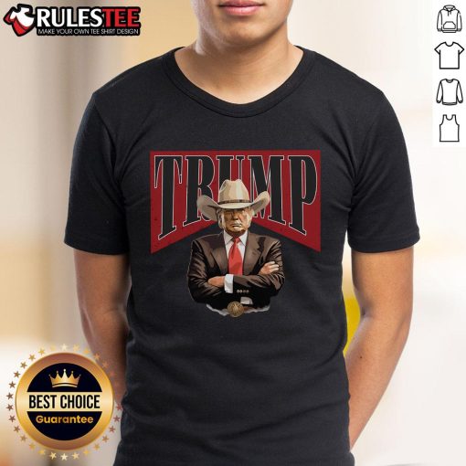 Awesome Donald Trump President Cowboy 47th T-Shirt featuring a bold graphic design and patriotic colors.