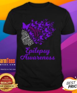 Awesome Epilepsy Awareness Day t-shirt featuring a vibrant butterfly design promoting epilepsy awareness and support.