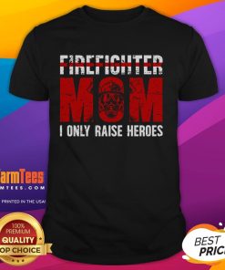 Awesome Firefighter Mom t-shirt design showcasing pride for a firefighter, perfect gift for proud fire moms.