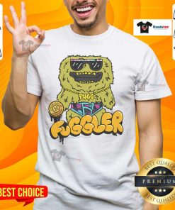 Awesome Fuggler Count Underoo Mcgoo graffiti text t-shirt featuring vibrant colors and playful design for fans.