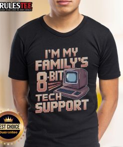 Awesome I'M My Family'S 8Bit Unpaid Tech Support Pixel Retro T-Shirt featuring vibrant 8-bit graphics and playful text.