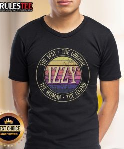 Alt Text: Awesome Izzy The Best Original Woman Legend Vintage T-Shirt featuring a stylish retro design for women.
