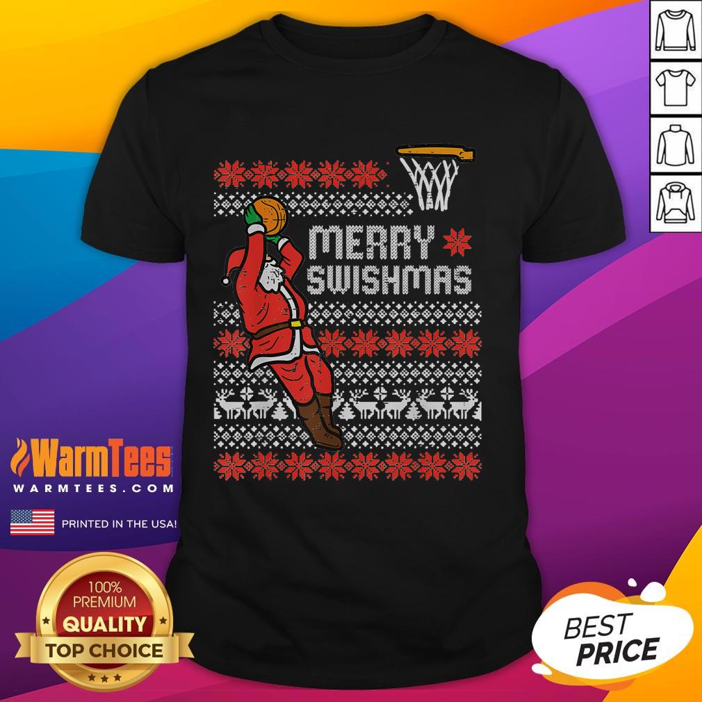 Awesome Merry Swishmas Ugly Christmas Basketball Pajamas T Shirt Awesome Merry Swishmas Ugly Christmas Basketball Pajamas T-Shirt featuring festive graphics and holiday cheer for basketball fans.