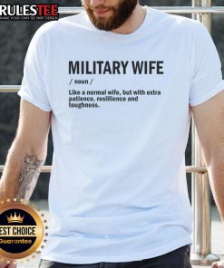 Awesome Military Wife Definition T-Shirt featuring a stylish design celebrating military spouses and their strength.