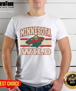 Awesome Minnesota Wild Stripe T-Shirt featuring team colors and logo, perfect for fans and casual wear.