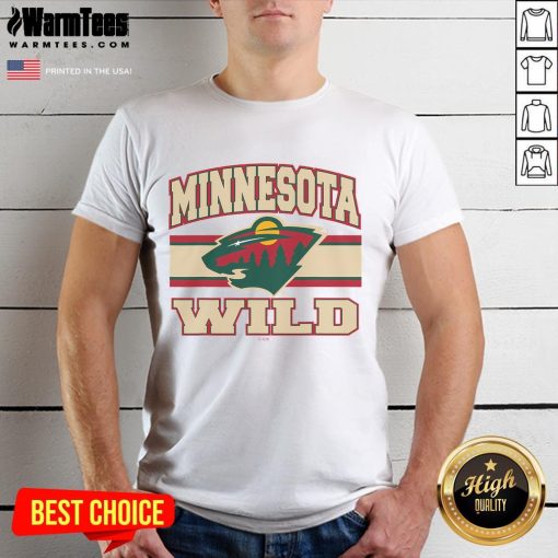 Awesome Minnesota Wild Stripe T-Shirt featuring team colors and logo, perfect for fans and casual wear.