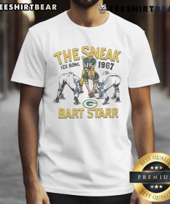 Awesome Packers Bart Starr The Sneak T-Shirt featuring classic design and vibrant colors for Green Bay fans.