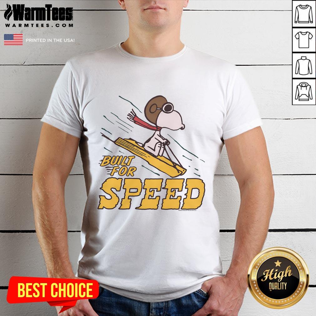 Awesome Peanuts Snoopy Built For Speed T Shirt Alt Text: Awesome Peanuts Snoopy Built For Speed T-Shirt featuring a vibrant Snoopy graphic in action, perfect for fans.