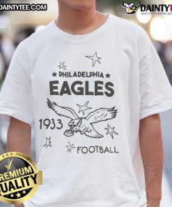 Awesome Philadelphia Eagles Logo 1933 Football T-Shirt featuring vintage design and team colors for fans.