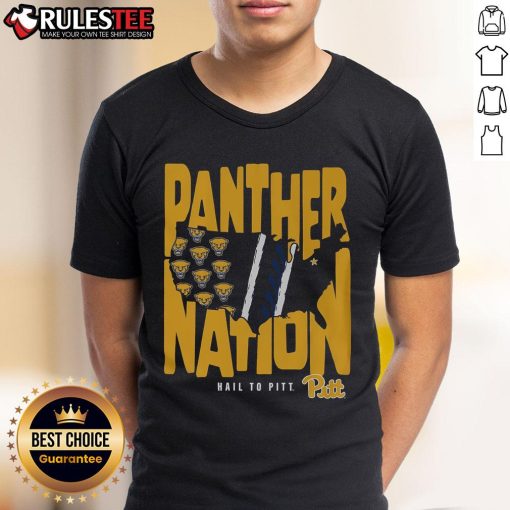 Awesome Pittsburgh Panthers Nation Hail To Pitt T-Shirt featuring vibrant team colors and logo, perfect for fans.
