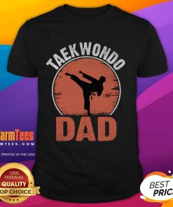 Awesome Taekwondo Dad T-shirt featuring a martial artist graphic, perfect for proud TKD enthusiasts and fathers.