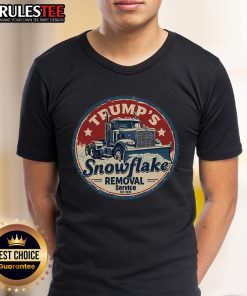 Awesome Trump Snowflake Removal Service T-Shirt featuring a humorous design for fans of Trump in 2025.