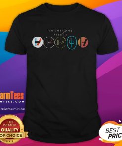 Awesome Twenty One Pilots band T-shirt featuring vibrant graphics and iconic logo, perfect for fans and casual wear.