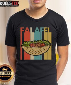 Awesome Vintage Retro Falafel T-Shirt featuring a colorful graphic design, perfect for falafel lovers and retro fashion fans.