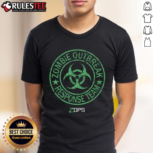 Awesome Z Ops Zombie Outbreak Response Team T-Shirt featuring bold graphics and a unique design for zombie fans.