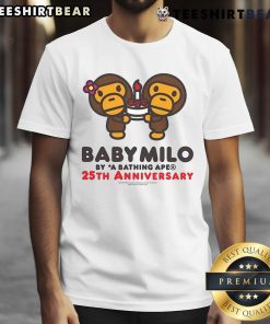 Cute Baby Milo 25th Anniversary T-Shirt featuring a playful design and vibrant colors, perfect for celebrating a milestone.