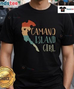 Retro vintage T-shirt featuring a cute Cao Island map design in a love heart shape, perfect for island lovers.