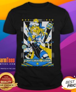 Alt Text: Cute Captainchia Pirate Ham Vtuber T-Shirt featuring a playful pirate design with vibrant colors and cartoonish style.