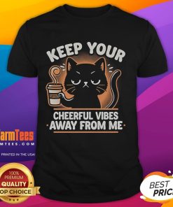Alt Text: Cute cat graphic on 'I Hate Morning People' T-shirt, perfect for cat lovers who prefer relaxed mornings.