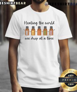 Alt Text: Cute Healing The World One Drop At A Time T-Shirt design featuring vibrant graphics and eco-friendly message.