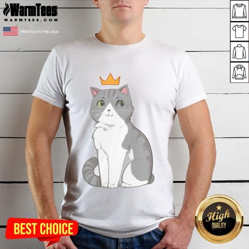 Cute Jellie King Cat T-Shirt featuring an adorable cat design, perfect for cat lovers and casual wear.