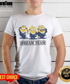 Adorable Cute Minions Office Suit Dream Team T-Shirt featuring cheerful minions in business attire, perfect for fans.