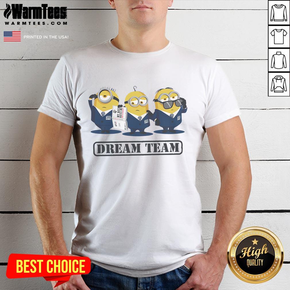 Cute Minions Office Suit Dream Team T Shirt Adorable Cute Minions Office Suit Dream Team T-Shirt featuring cheerful minions in business attire, perfect for fans.