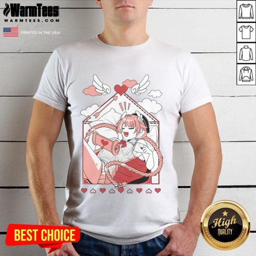 Adorable Pillowdear Vtuber Love Letter T-Shirt featuring vibrant graphics and a cozy fit for fans of Vtuber culture.