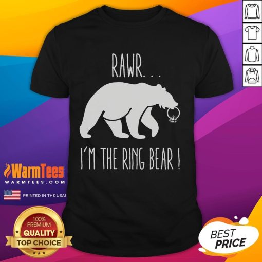 Adorable rehearsal dinner t-shirt for ring bearer featuring playful design and bright colors, perfect for wedding festivities.