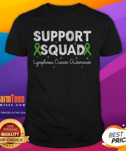 Alt Text: Cute Support Squad Non Hodgkins Lymphoma Cancer Awareness T-Shirt featuring a vibrant design promoting awareness and solidarity.