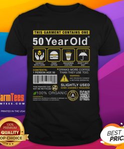 Alt Text: Funny 50-Year-Old package showcasing a humorous 50th birthday T-shirt, perfect for celebrating milestone birthdays.