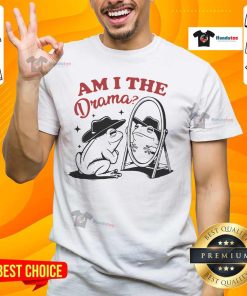 Funny Am I The Drama Frog T-Shirt featuring a playful frog graphic and humorous text, perfect for meme lovers.