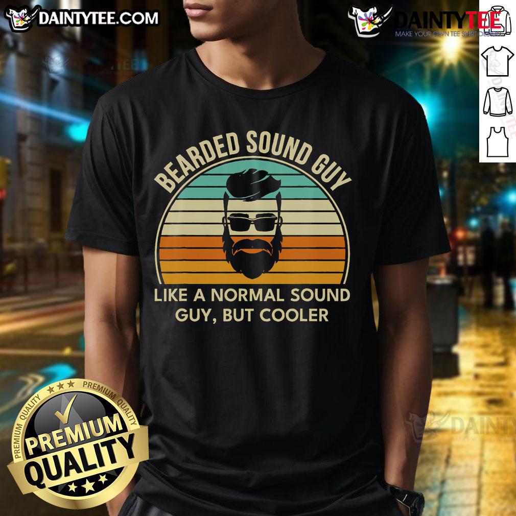 Funny Bearded Sound Guy Definition Vintage Sunset T Shirt Funny Bearded Sound Guy Definition T-Shirt with vintage sunset design, perfect for music lovers and audio professionals.