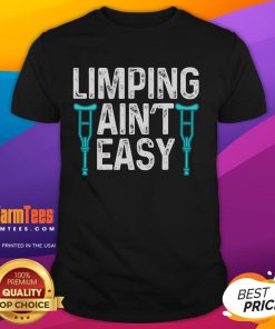 Alt Text: Funny Broken Leg Designs Foot Recovery T-Shirt featuring humorous graphics ideal for post-injury comfort and style.